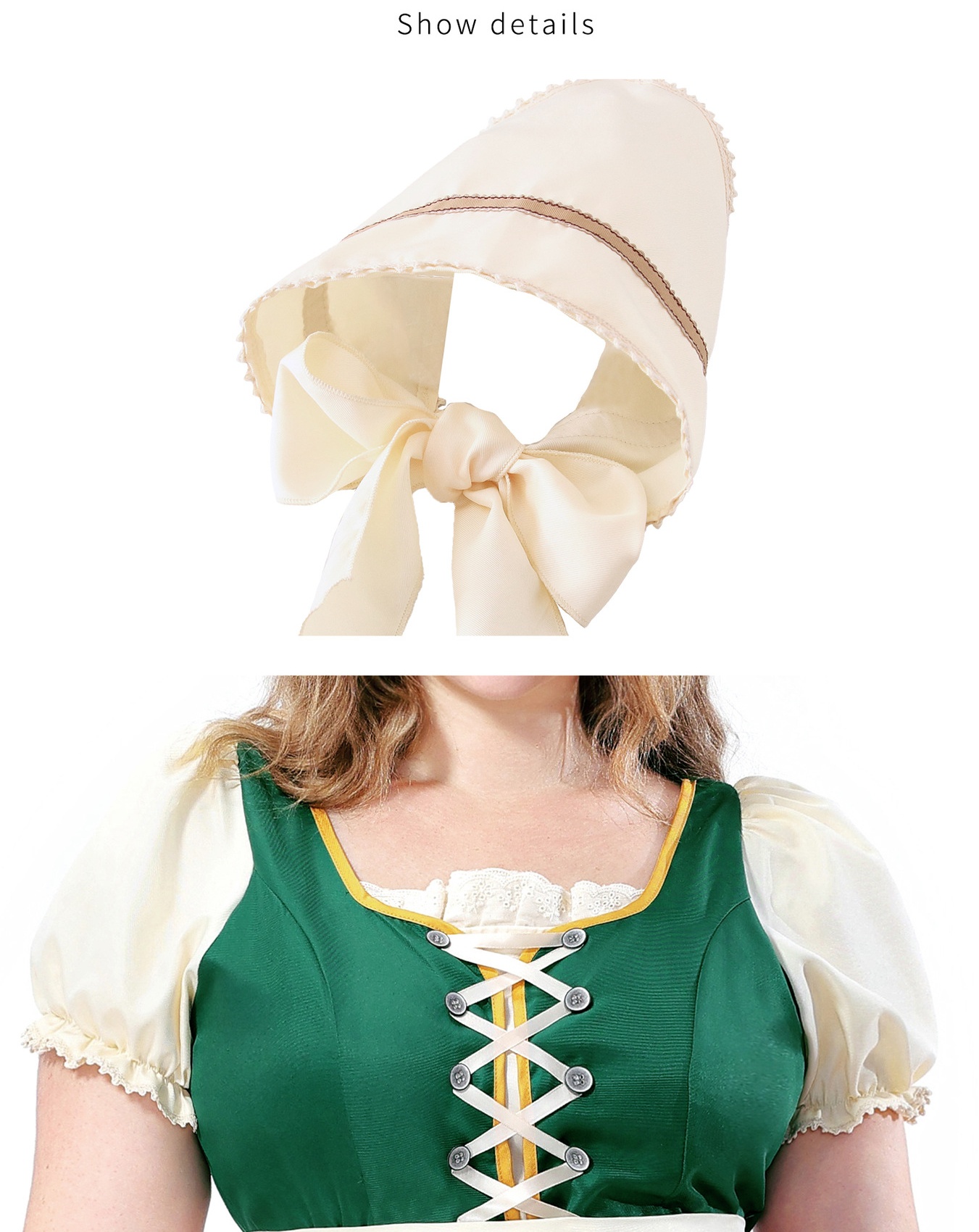 Plus Size Dirndl Dress Bavarian Oktoberfest Costume Floral Print Apron Dress